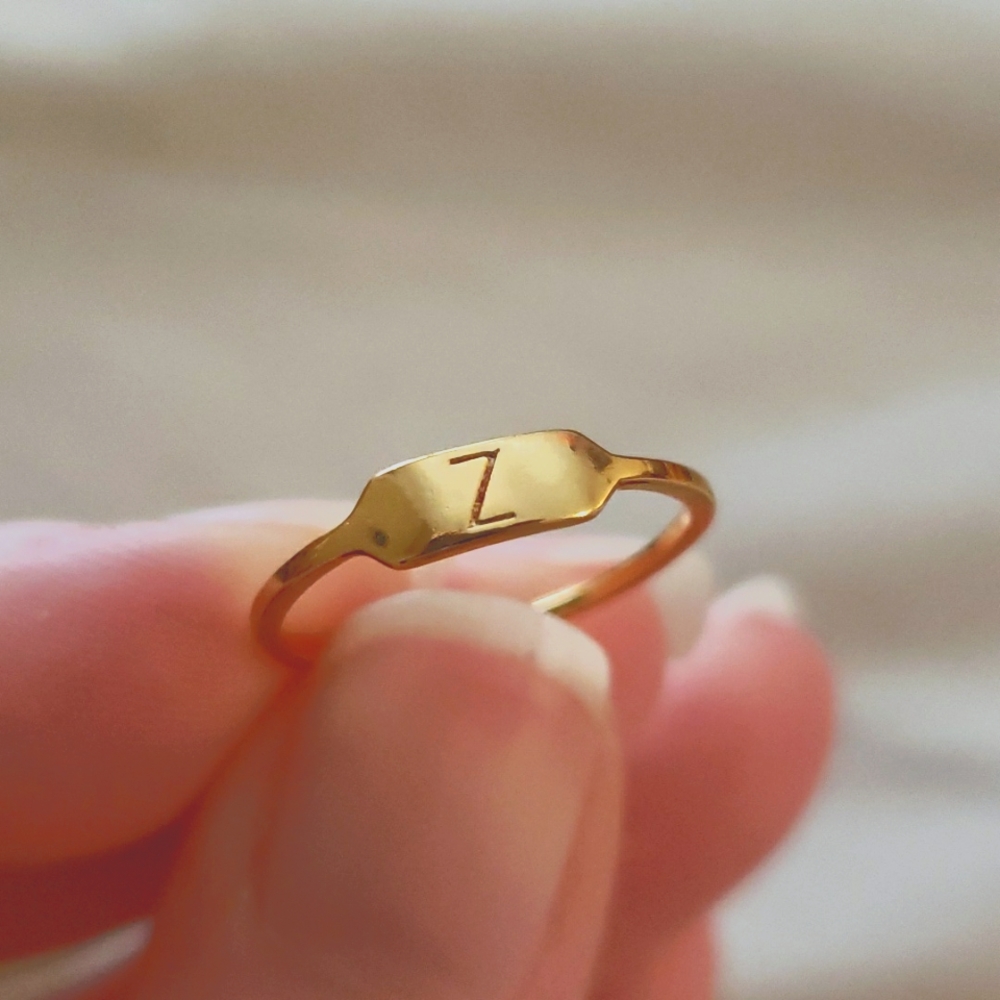 Gorjana Letterpress Ring - "z"